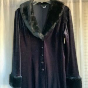 Velvet, faux fur embellished, jacket